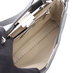 Fendi Handbag Peekaboo Regular Selleria 2-Way Charcoal Gray Leather — view 3