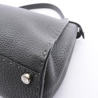 Fendi Handbag Peekaboo Regular Selleria 2-Way Charcoal Gray Leather — view 5
