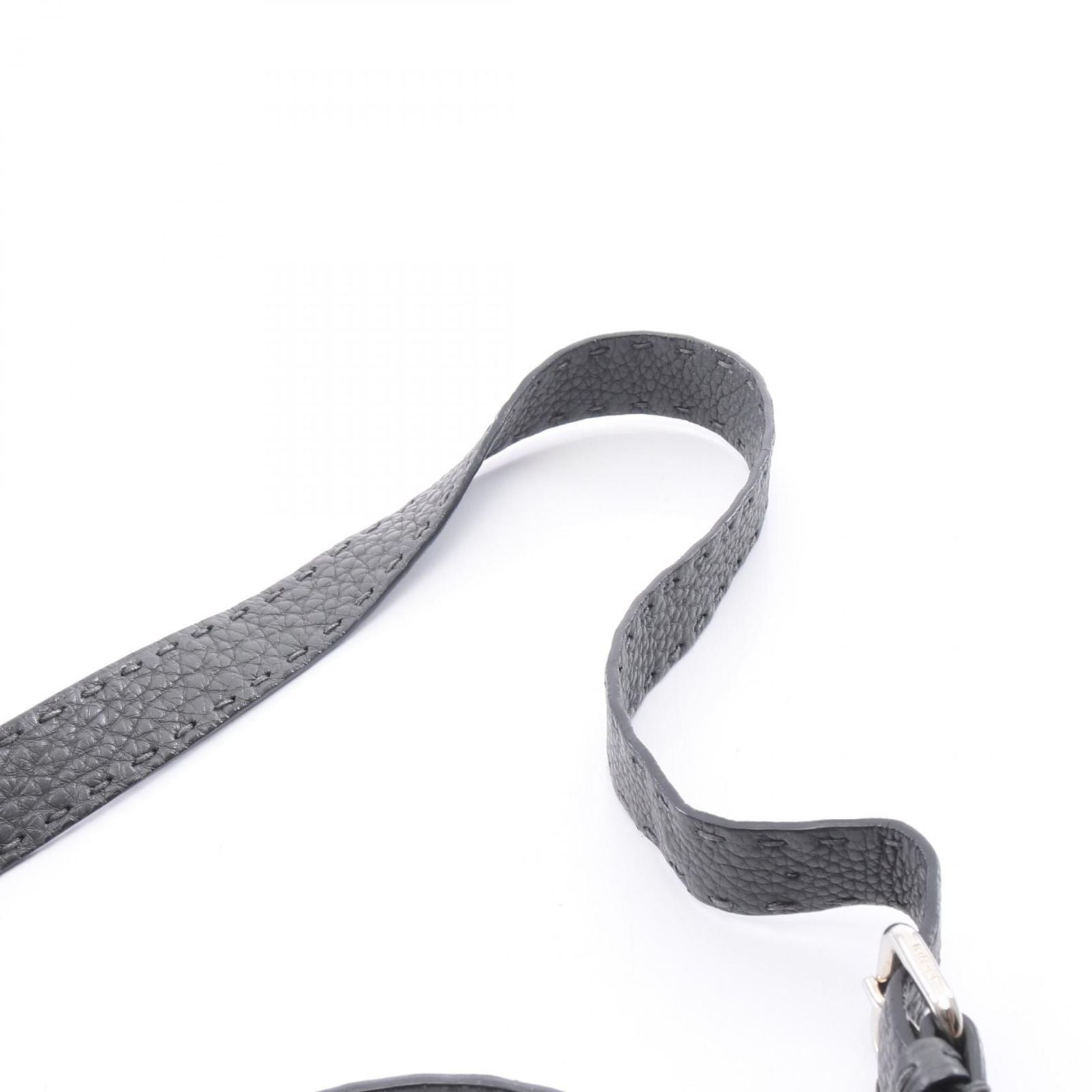 Fendi Handbag Peekaboo Regular Selleria 2-Way Charcoal Gray Leather — view 9
