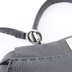 Fendi Handbag Peekaboo Regular Selleria 2-Way Charcoal Gray Leather — view 7