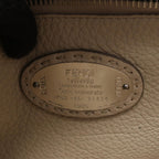 Fendi Handbag Peekaboo Regular Selleria 2-Way Charcoal Gray Leather — view 4