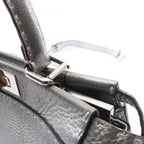 Fendi Handbag Peekaboo Regular Selleria 2-Way Silver Leather — view 7