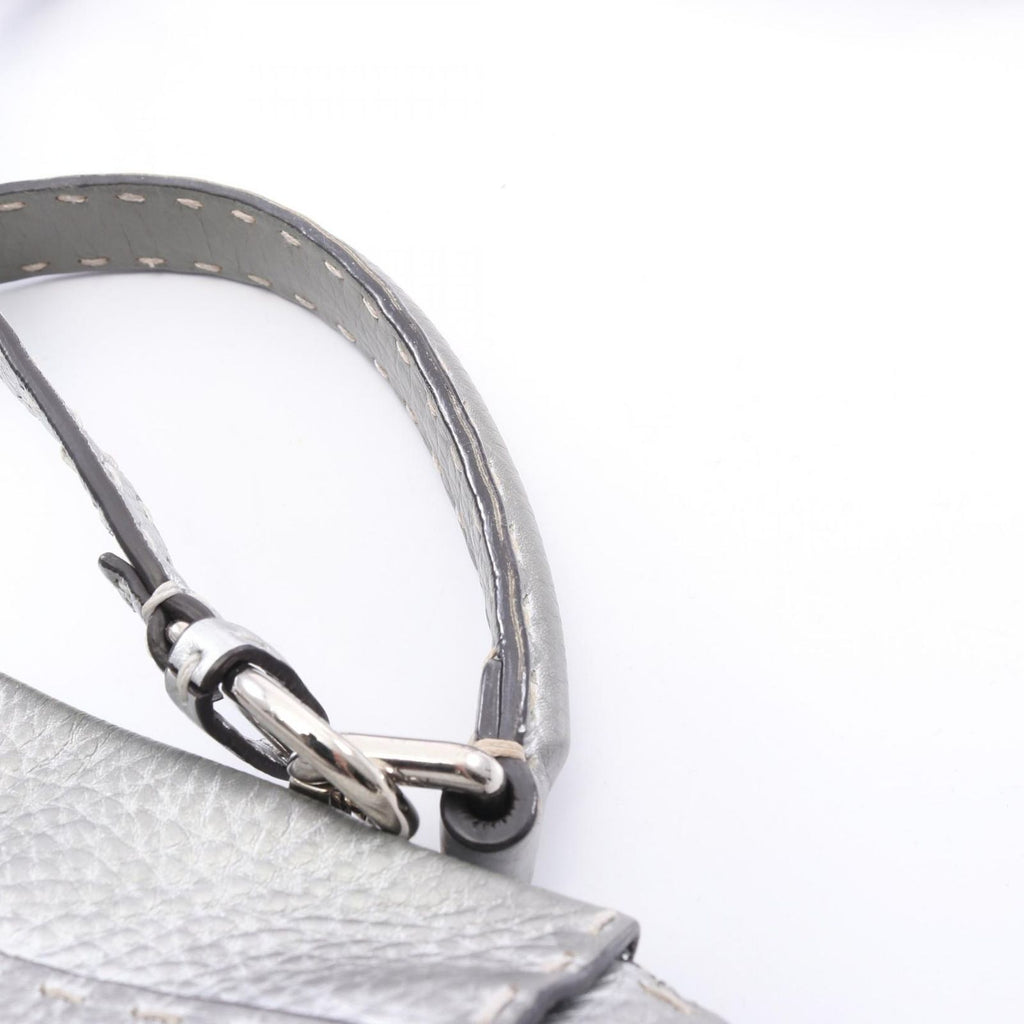 Fendi Handbag Peekaboo Regular Selleria 2-Way Silver Leather — view 9