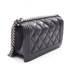Chanel Shoulder Bag Boy Black Lambskin Boy Wild Stitch Chain — view 2