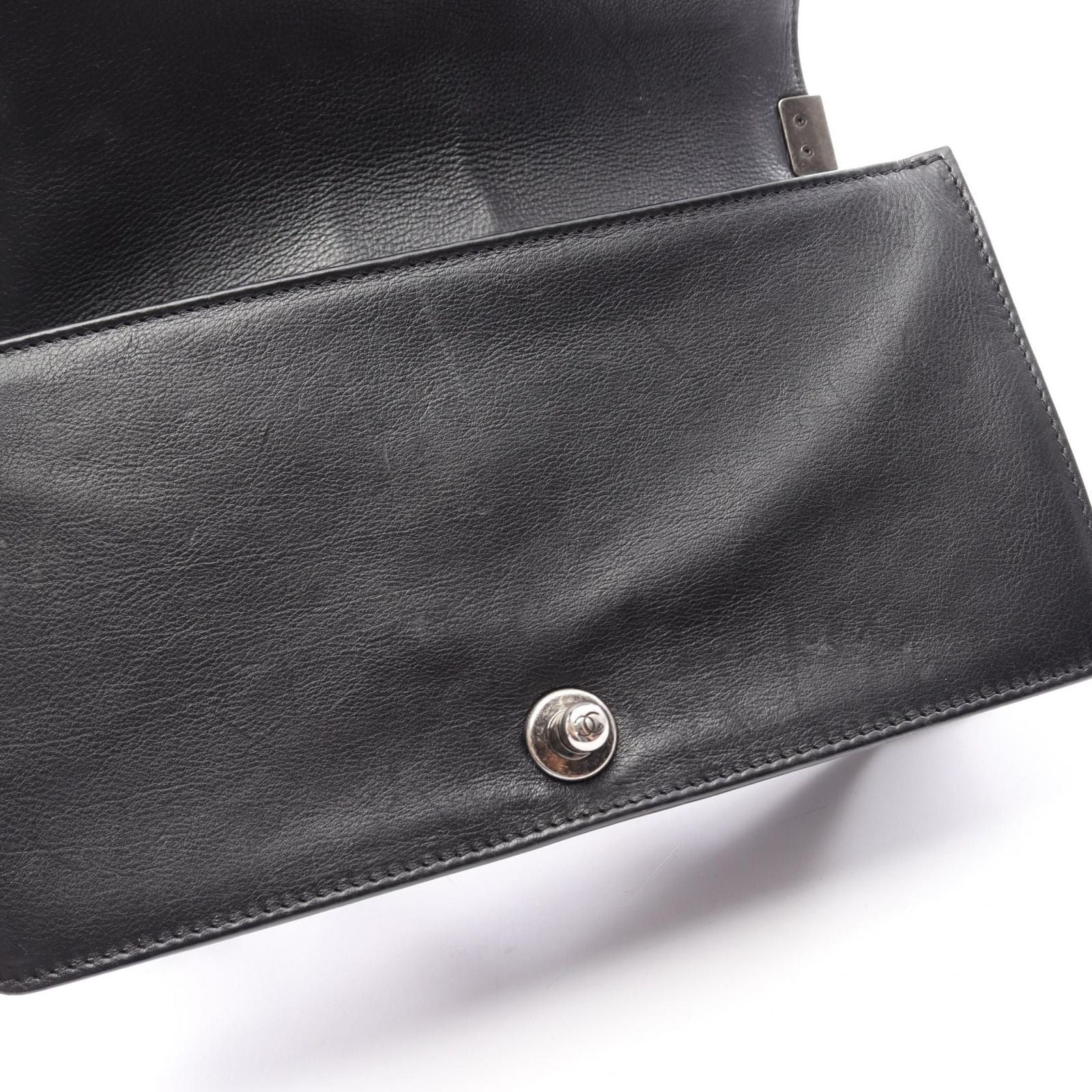 Chanel Shoulder Bag Boy Black Lambskin Boy Wild Stitch Chain — view 8