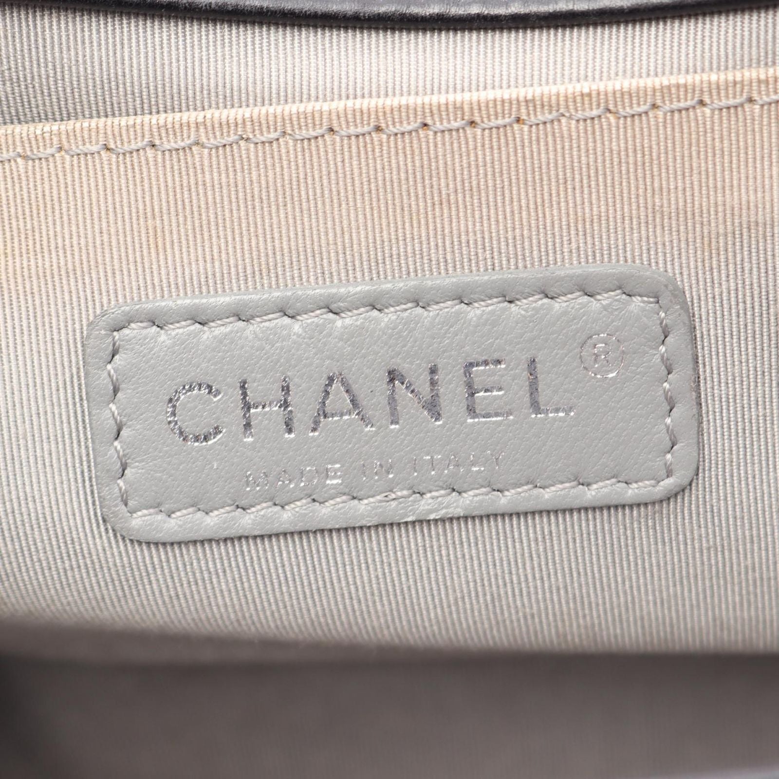 Chanel Shoulder Bag Boy Black Lambskin Boy Wild Stitch Chain — view 4