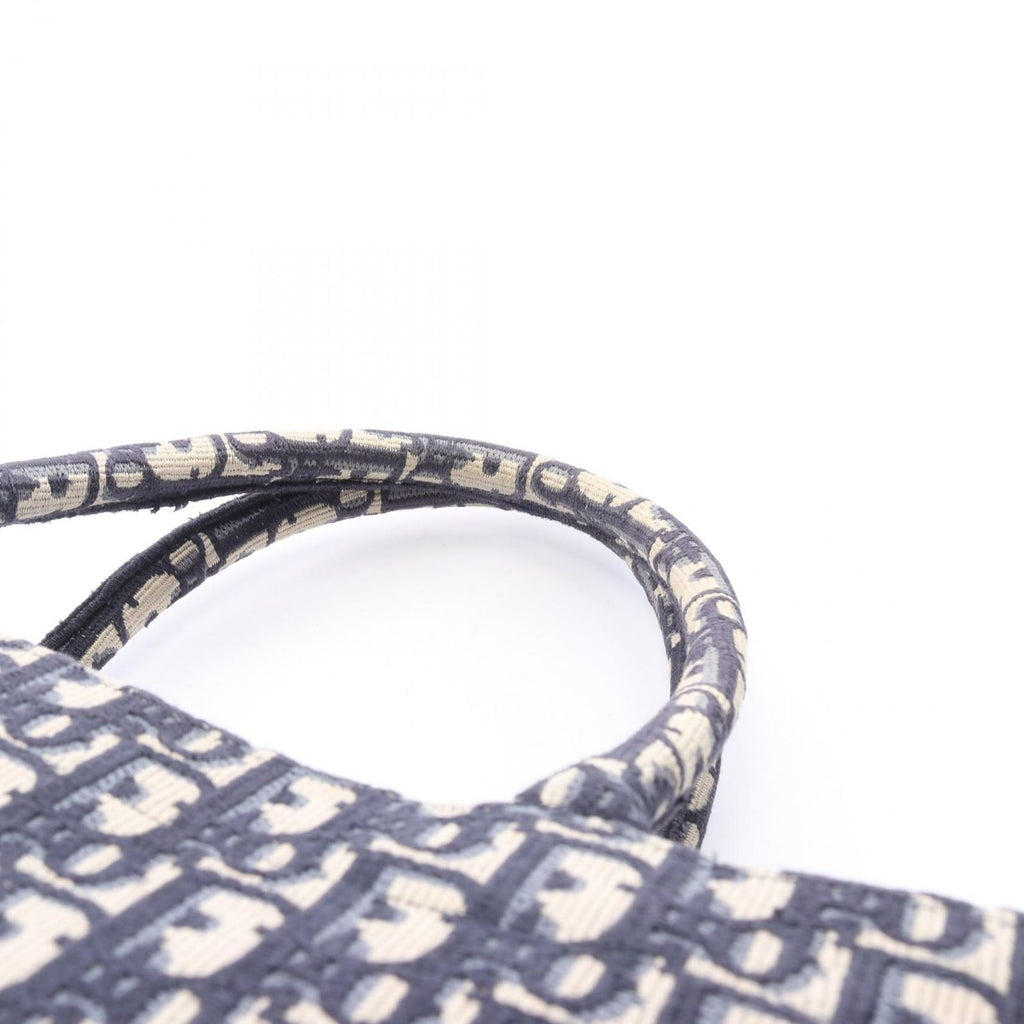 Dior Tote Book Oblique Embroidery Navy Canvas — view 6