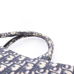 Dior Tote Book Oblique Embroidery Navy Canvas — view 6
