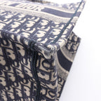 Dior Tote Book Oblique Embroidery Navy Canvas — view 5