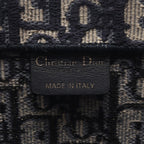 Dior Tote Book Oblique Embroidery Navy Canvas — view 4