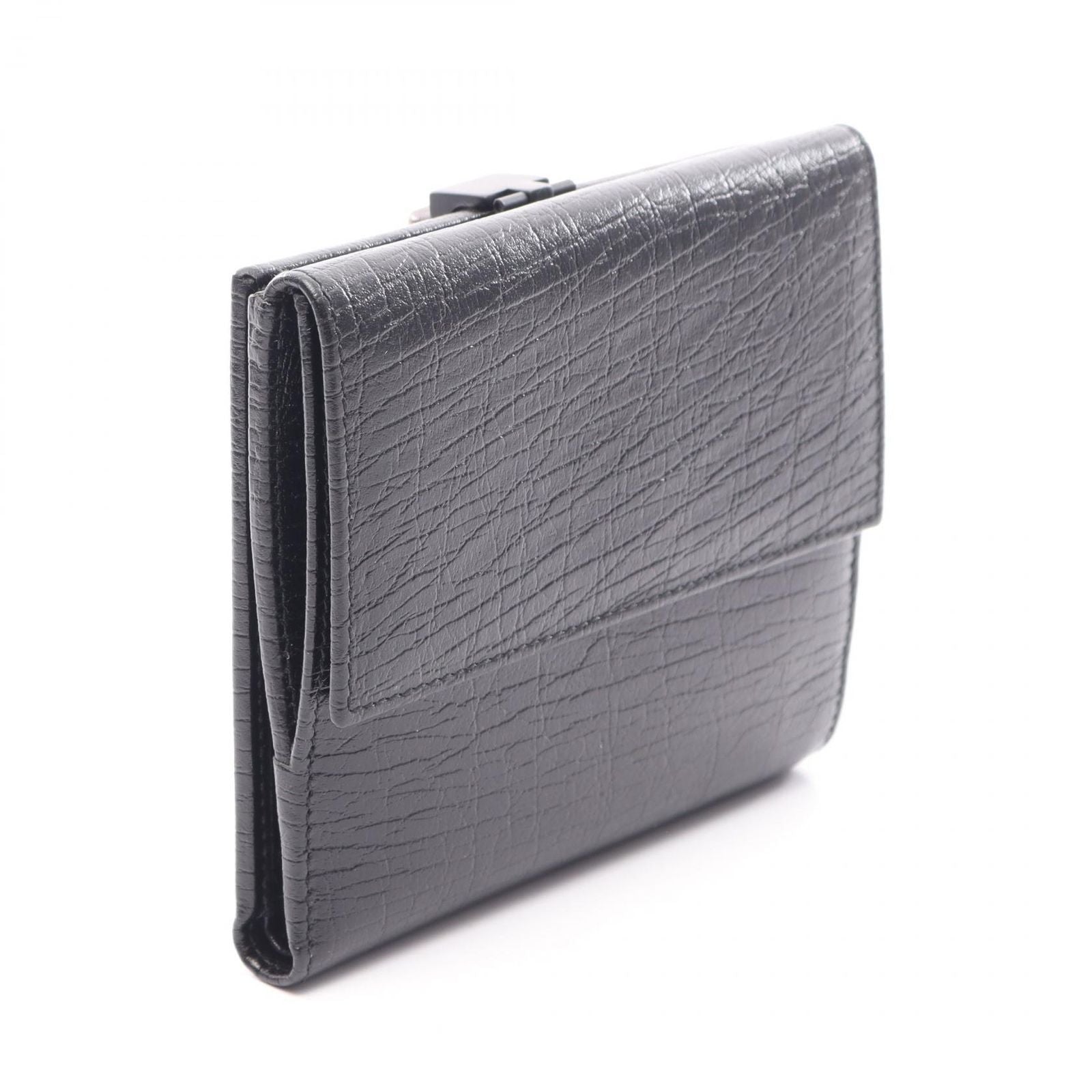 Gucci Bifold Wallet Bamboo Black Leather Hook — view 2