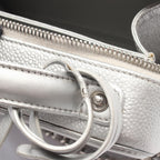 Chanel Shoulder Bag CC Figurine Small Vanity Silver Caviar Leather CC Quilted — view 8