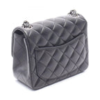 Chanel Shoulder Bag Mini Quilted Black Lambskin Chain — view 2