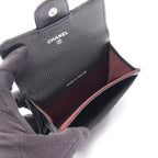 Chanel Card Case Quilted Black Caviar Leather — view 3