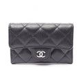 Chanel Card Case Quilted Black Caviar Leather
