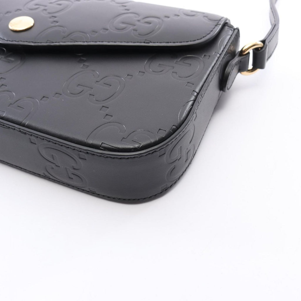 Gucci Shoulder Bag GG Super Mini Black Leather — view 5