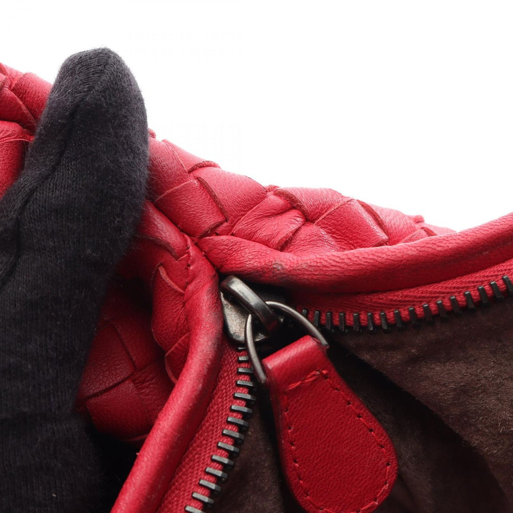 Bottega Veneta Handbag Intrecciato Hobo Red Leather — view 7