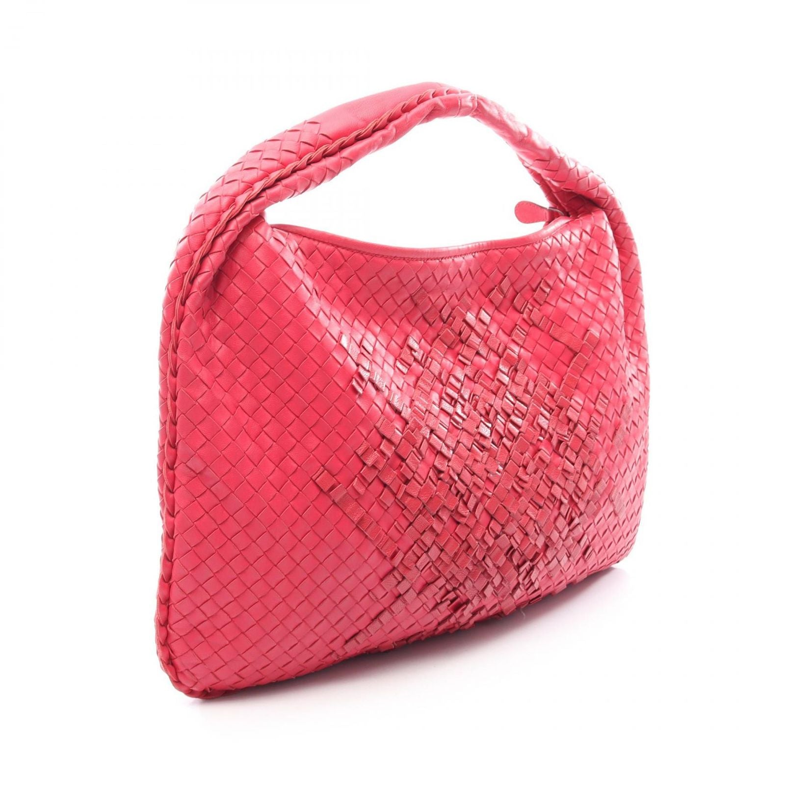 Bottega Veneta Handbag Intrecciato Hobo Red Leather — view 2