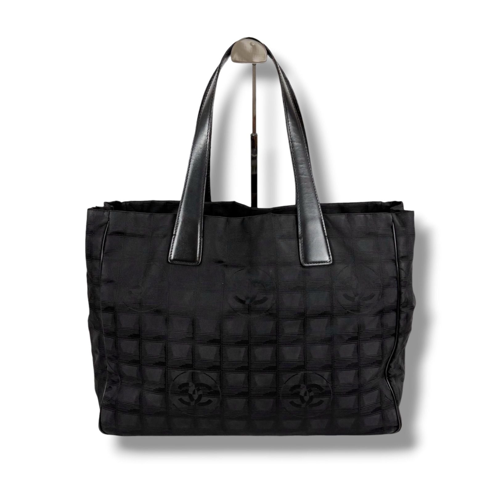 Chanel New Travel Line Tote Shoulder Black Nylon Canvas — view 3