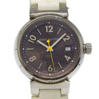Louis Vuitton Tambu Stainless Steel Mule Kuo Analog Display Brown Dial Watch