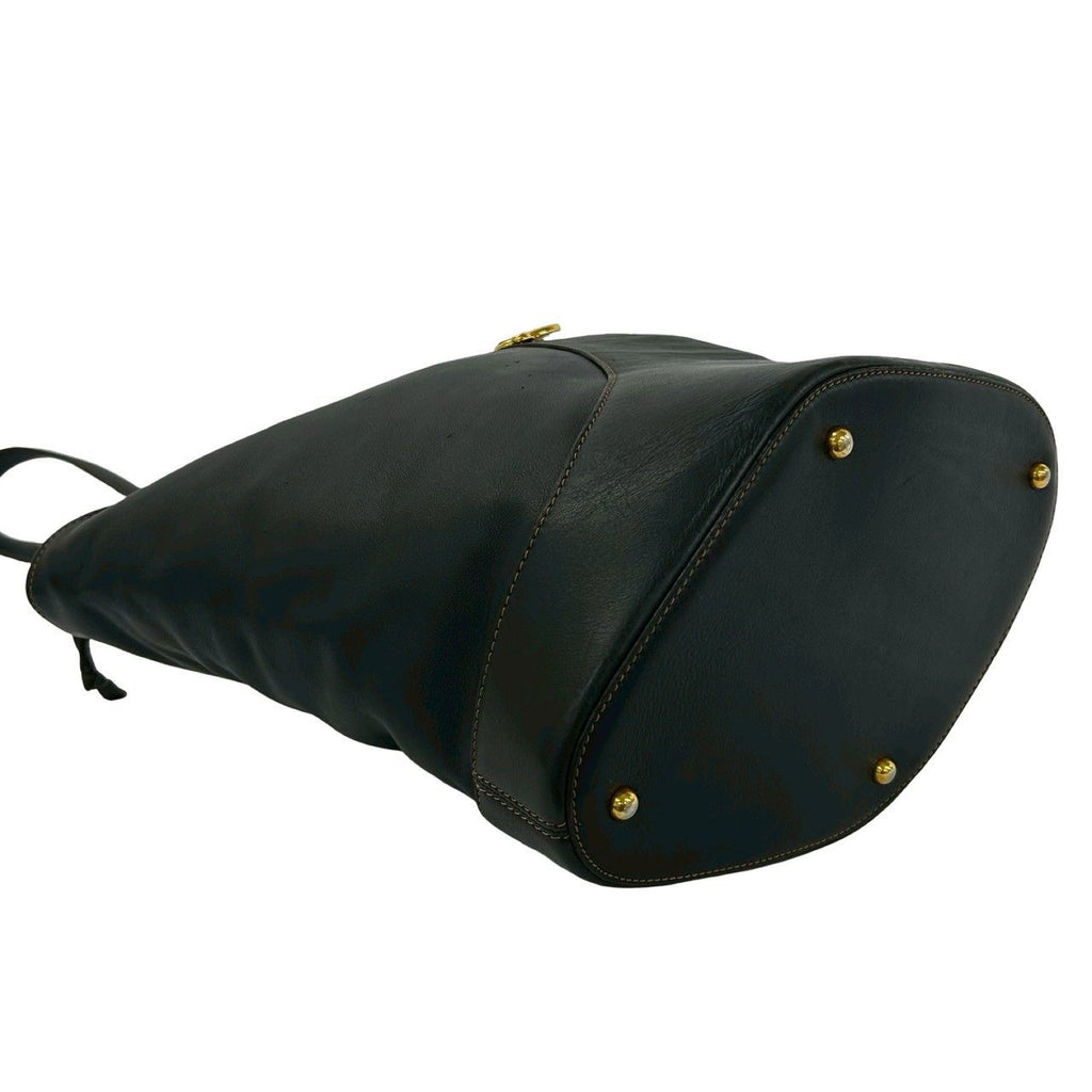 Loewe Vintage Anton Leather Shoulder Bag Crossbody Cross Black — view 7