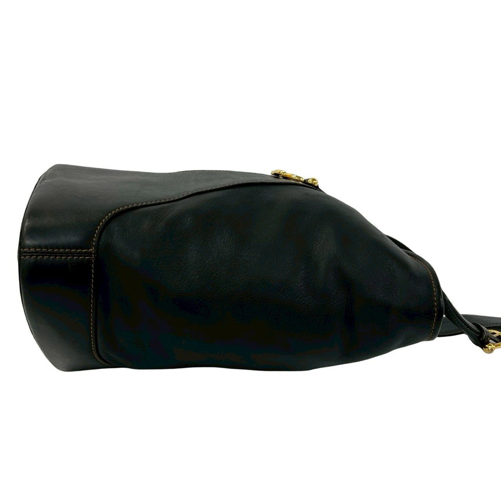 Loewe Vintage Anton Leather Shoulder Bag Crossbody Cross Black — view 6