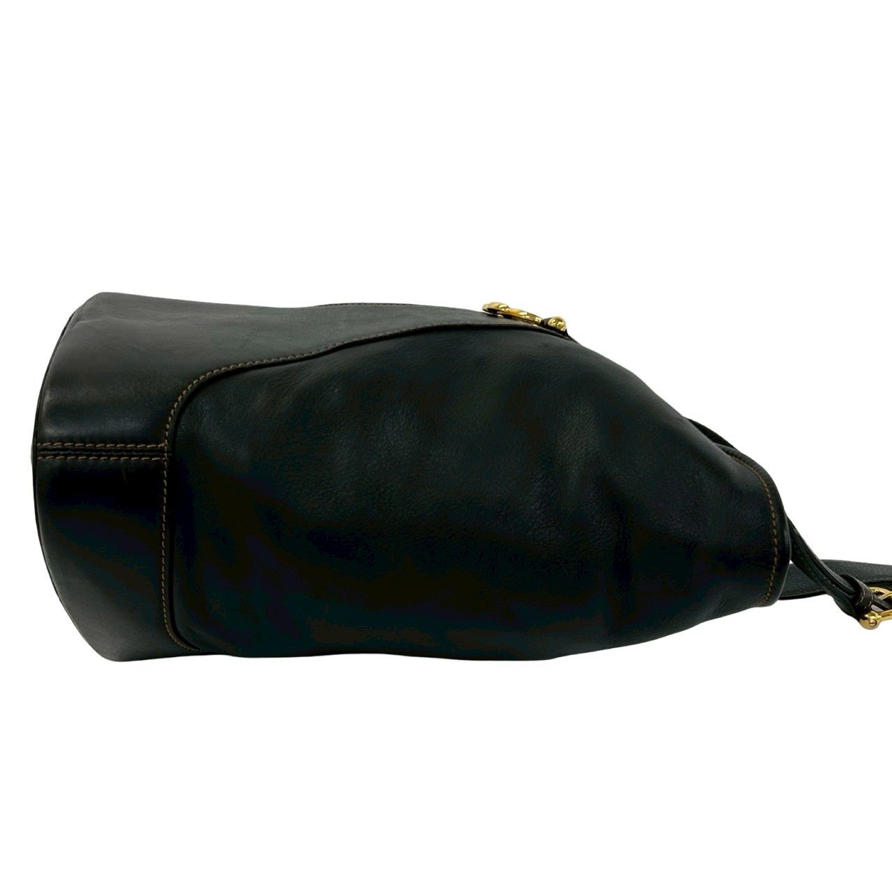 Loewe Vintage Anton Leather Shoulder Bag Crossbody Cross Black — view 6
