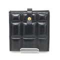 Bottega Veneta Patted Bifold Wallet Leather Black Lattice