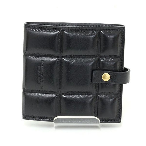 Bottega Veneta Patted Bifold Wallet Leather Black Lattice — view 2