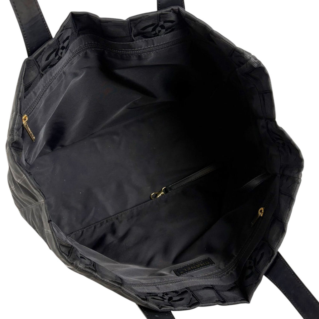Chanel New Travel Line Tote Shoulder Black Nylon Canvas — view 9