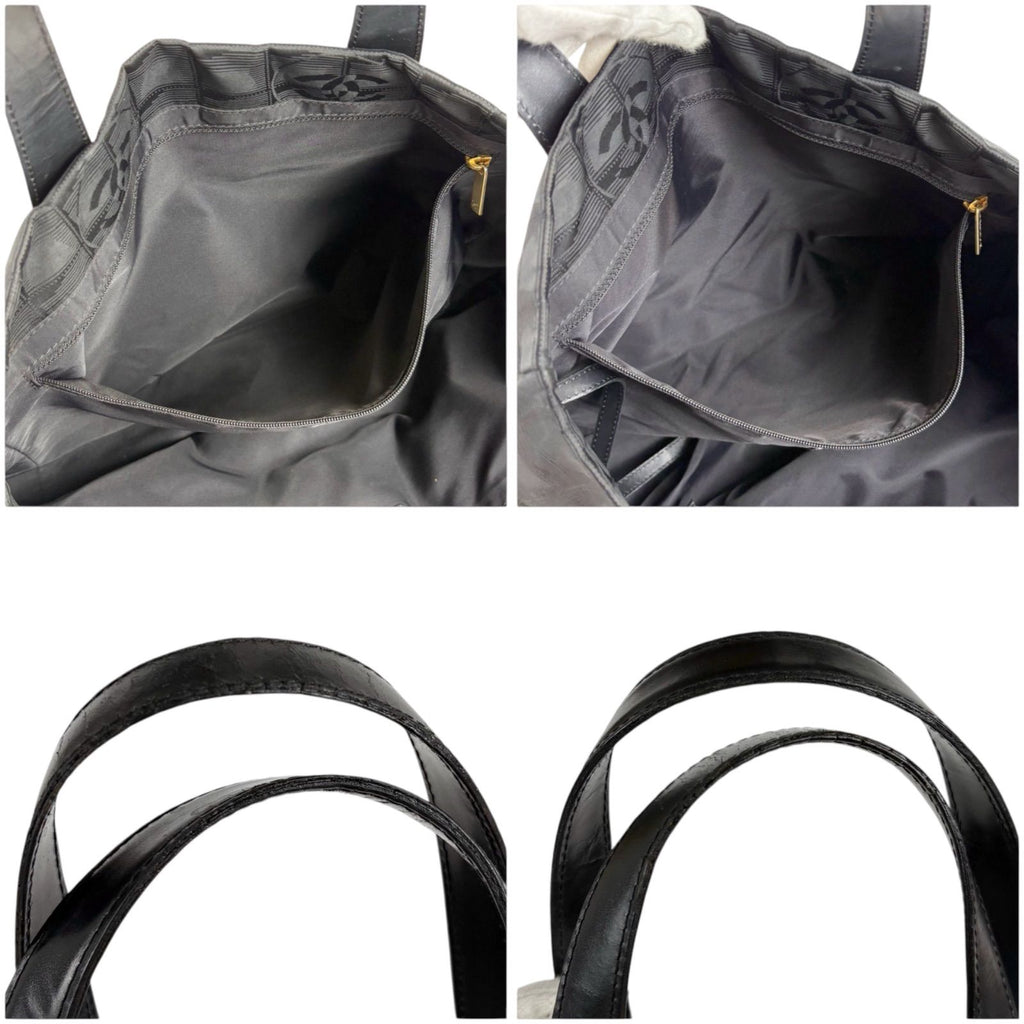 Chanel New Travel Line Tote Shoulder Black Nylon Canvas — view 8