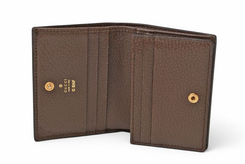 Gucci Mini Wallet Bifold Fold GG Supreme Bananya Print Beige — view 8
