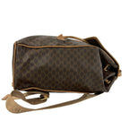 Celine Vintage Macadam Blason Triomphe Pattern Logo Ring Leather Backpack Brown — view 6