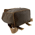 Celine Vintage Macadam Blason Triomphe Pattern Logo Ring Leather Backpack Brown — view 7