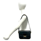 Celine Vintage Logo Carriage Leather Shoulder Bag Pochette Crossbody Black — view 2