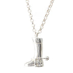 Gucci Boots Motif Chain Necklace 925 Sterling Silver