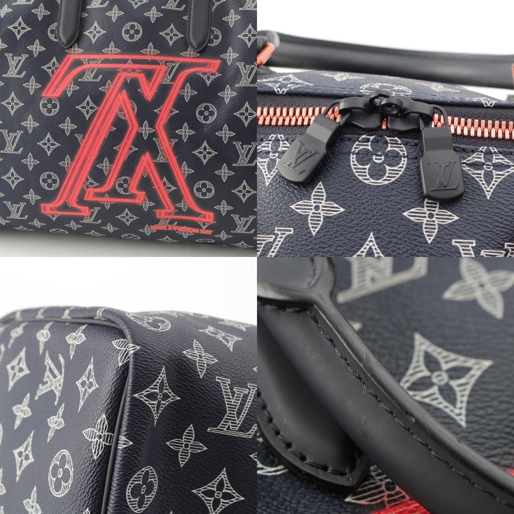 Louis Vuitton Keepall Bandouliere 50 Monogram Ink Upside Down Jacket Boston — view 8