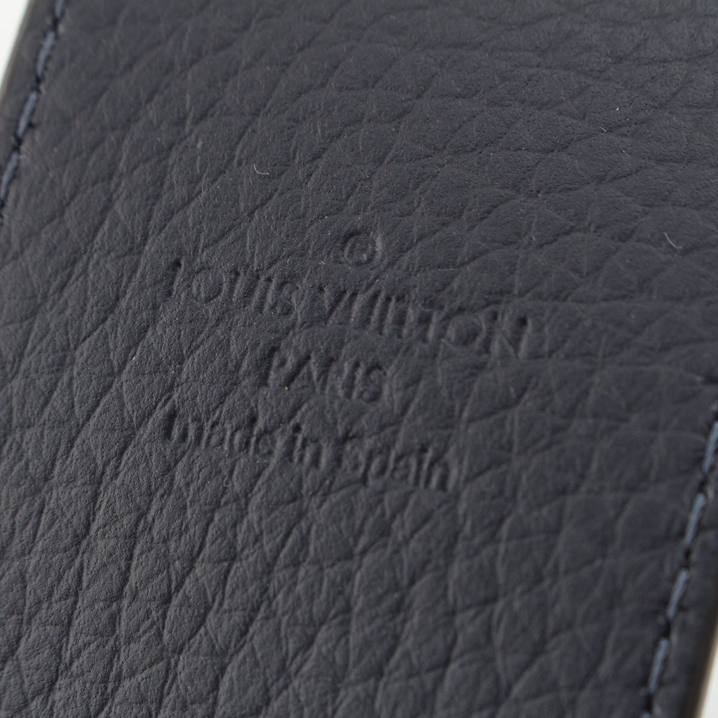 Louis Vuitton Leather Logo Shoulder Strap Volcano Orange Navy — view 8