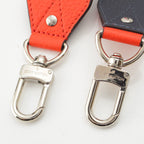 Louis Vuitton Leather Logo Shoulder Strap Volcano Orange Navy — view 7