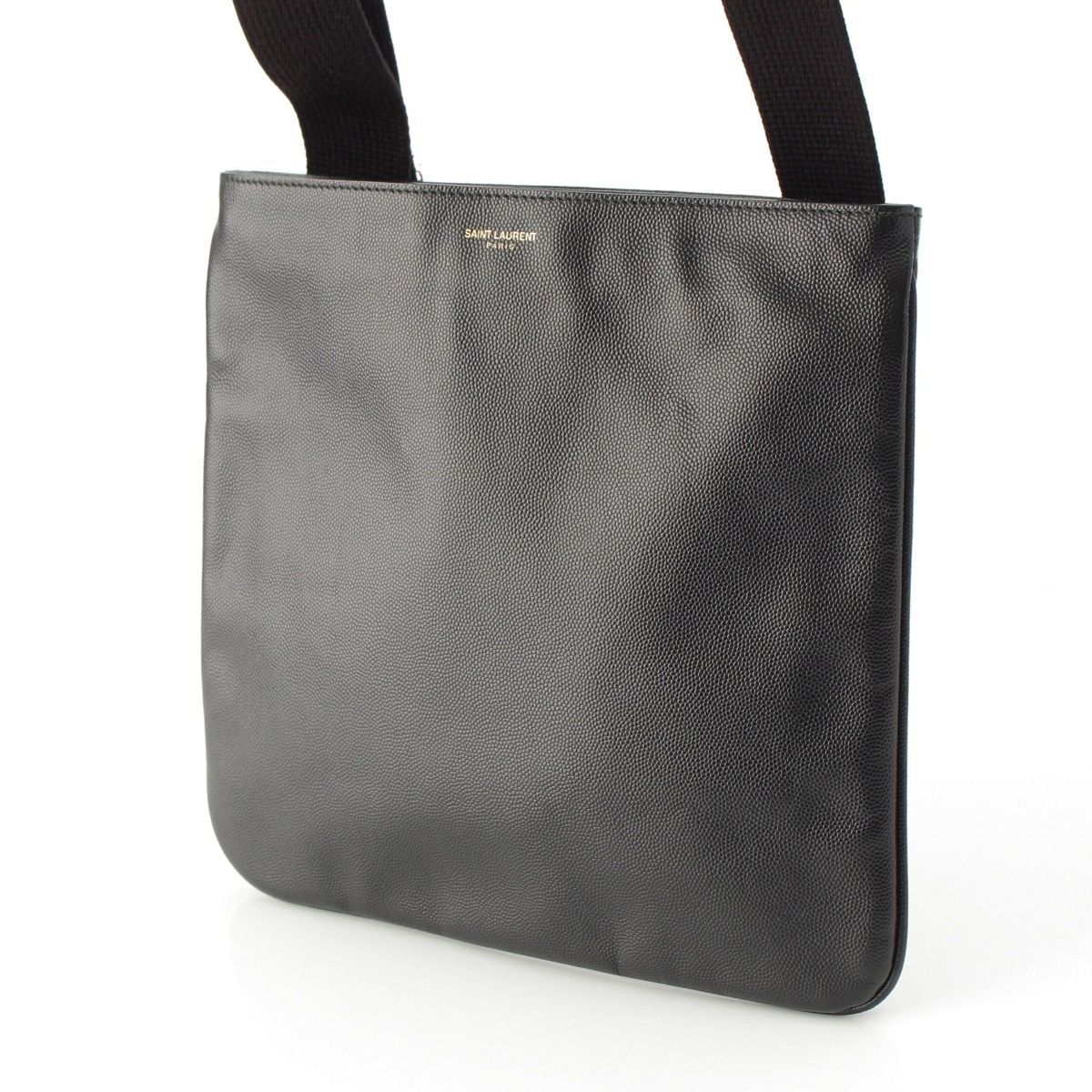 Saint Laurent Crossbody Leather Shoulder Bag Black — view 2