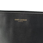 Saint Laurent Crossbody Leather Shoulder Bag Black — view 8