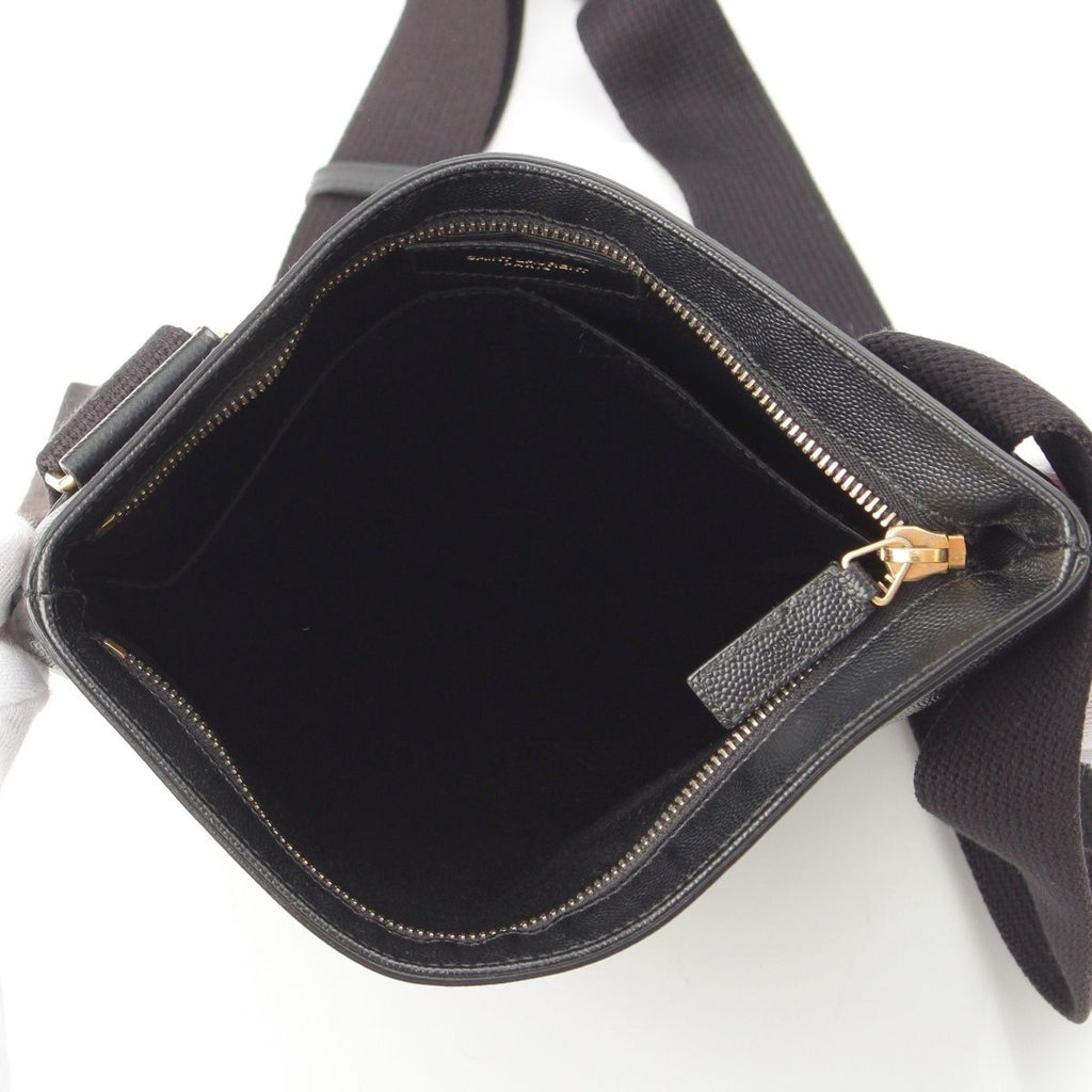 Saint Laurent Crossbody Leather Shoulder Bag Black — view 6