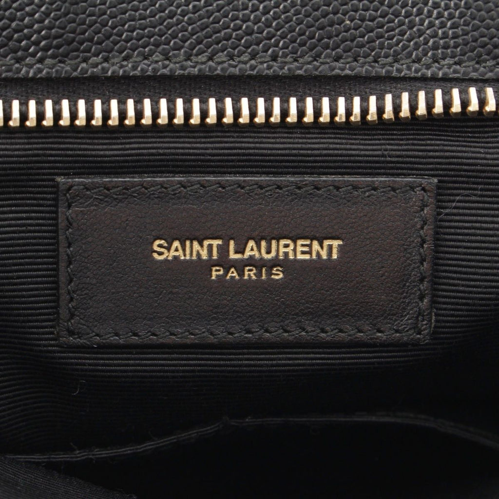 Saint Laurent Crossbody Leather Shoulder Bag Black — view 7