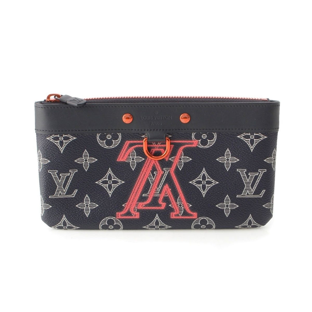 Louis Vuitton Pochette Apollo PM Monogram Ink Zip Pouch Navy