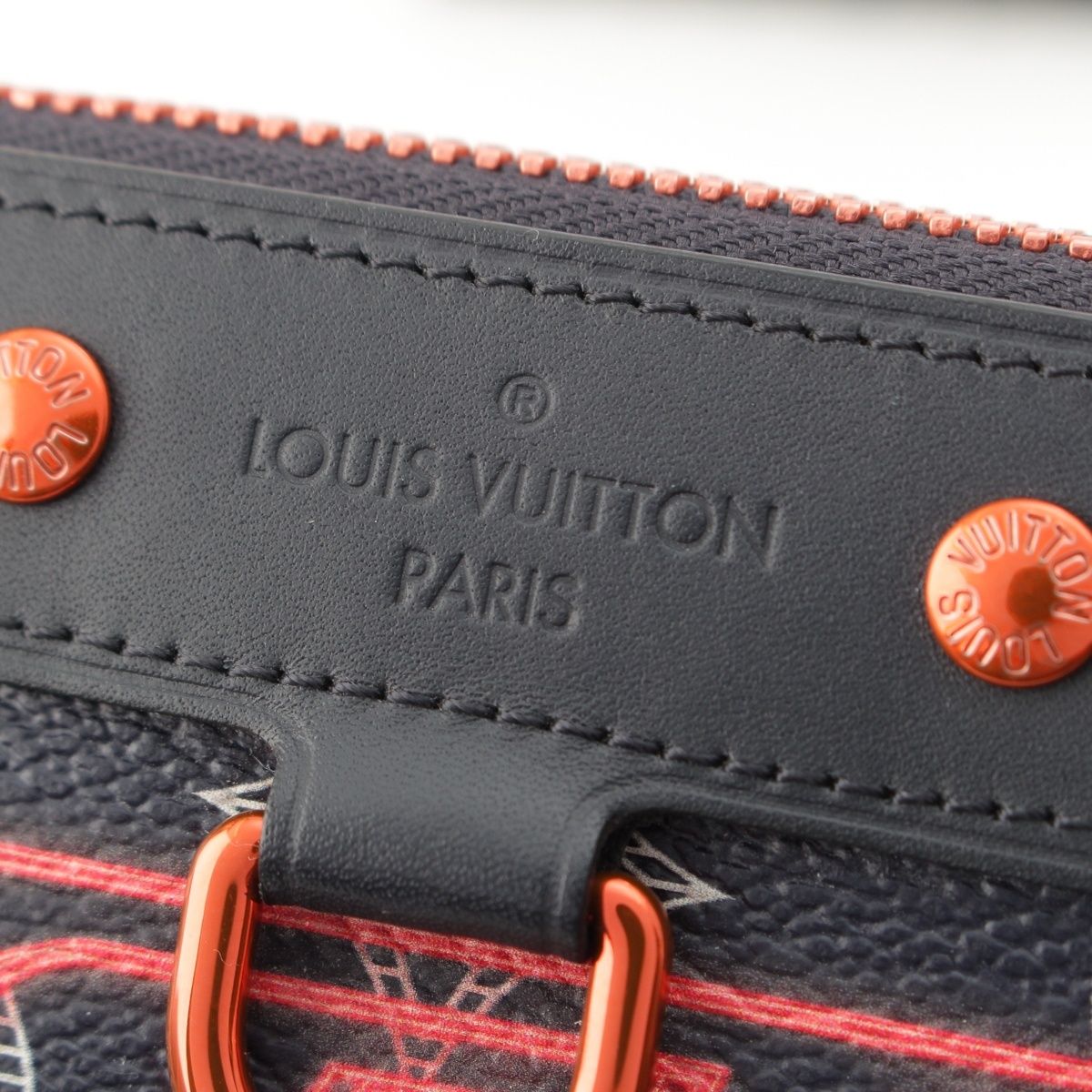 Louis Vuitton Pochette Apollo PM Monogram Ink Zip Pouch Navy — view 6
