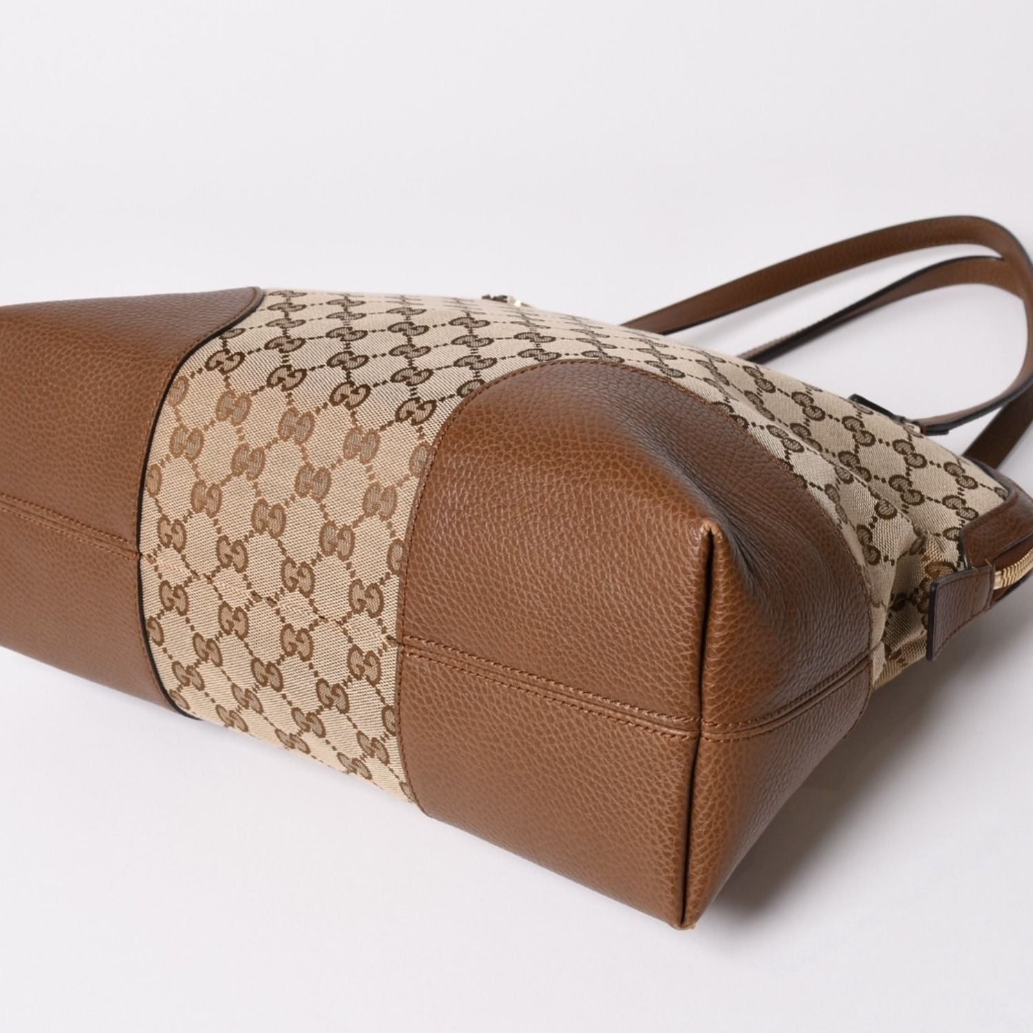 Gucci GG Canvas Tote Bag Brown Silver — view 8
