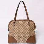 Gucci GG Canvas Tote Bag Brown Silver — view 2