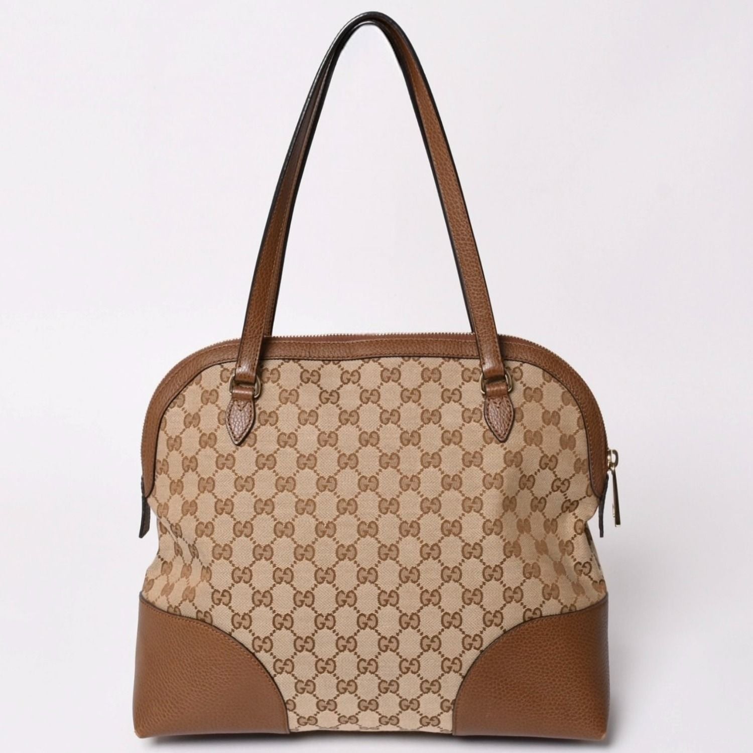 Gucci GG Canvas Tote Bag Brown Silver — view 2