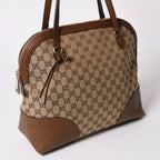 Gucci GG Canvas Tote Bag Brown Silver — view 3
