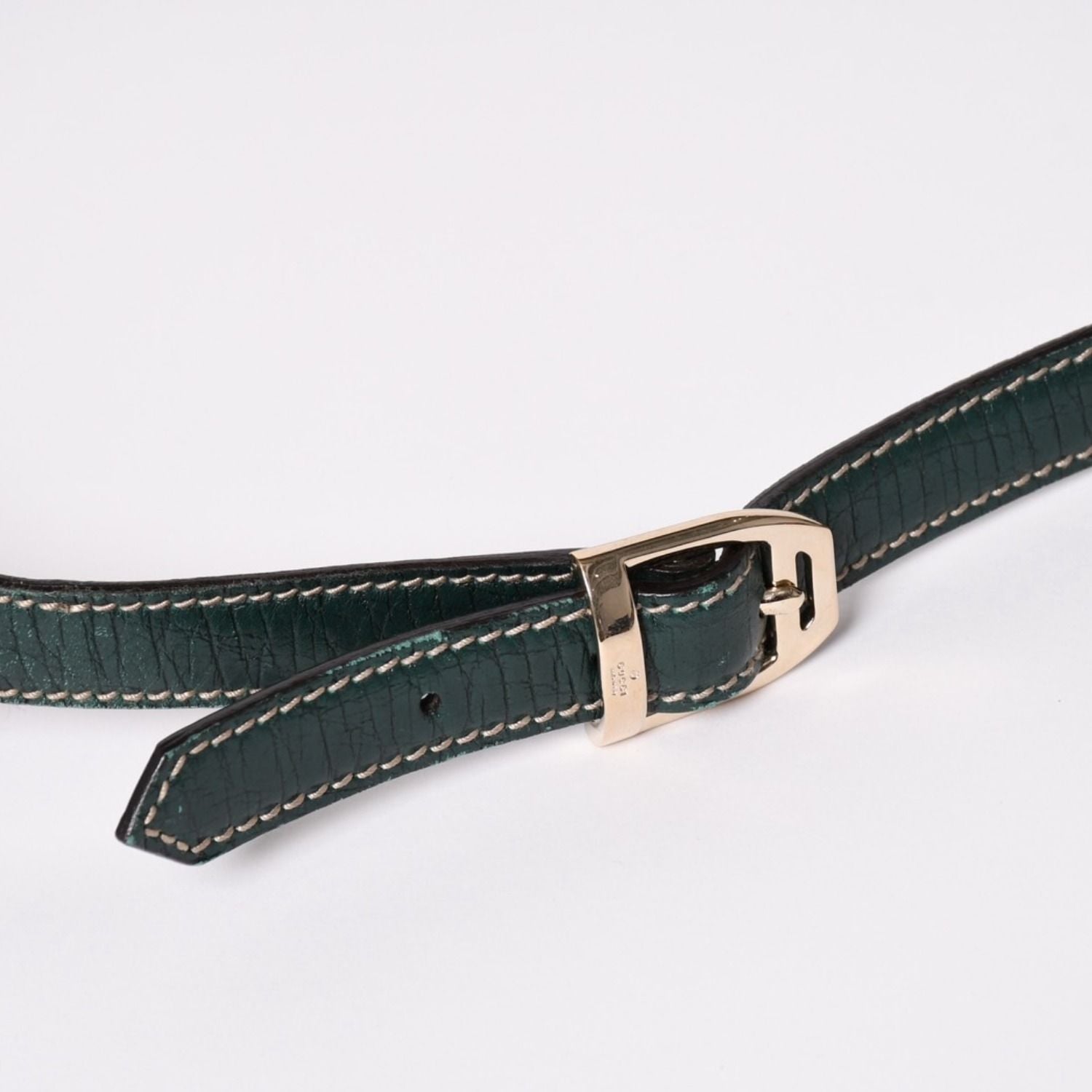 Gucci Guuci Shoulder Bag Horsebit Beige Green Gold — view 5